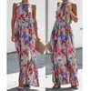 Womens Boho Long Maxi Dress Lady Evening Party Beach Dress Sundress Floral Sleeveless Long Dress
