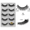 Vente en gros 5 paires de cils de vison 3D naturels longs faux cils de vison maquillage entièrement vaporeux faux cils extension faux cils maquillaje faux cils