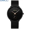 Crrju Watch Men Top Brand Luxury Quartz WatchカジュアルクォーツウォッチステンレススチールメッシュストラップUltra Thin Clock男性Relog6522590