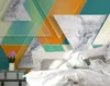 3D Tapeta Niestandardowa Mural Silk Naklejka Ścienna 3 D Telewizor Otoczenie Ściana Moda Europejska tłoczona linia tynku 3D Cei Photo 3d Murale ścienne Tapeta