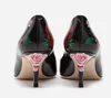 Verzending Stiletto High Diamond Free Heels Pillage Pointed Tenes Paisley Gedrukte Rose Flowers Dress Shoes Feest Weddi