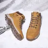 Теплые мужские сапоги зимние новые большие мужские ботинки снега бархат мягкий высокий топ хлопок обувь водонепроницаемый нескользящей короткие классические
