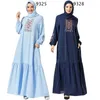 9325 grande porte vestes das mulheres novo Oriente Médio bordado vestido ocasional muçulmana viagem Dubai manga longa plissada árabe conservador