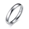 Mens Basic Wedding Ringar för kvinnor Aldrig blekna Silver Tone Rostfritt stål Alliance Anel Unisex Accessory