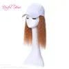 Hat cap winter animal Women wig Hair Warm Adjustable Knitted wool hat wool caps for girls knitted wool hat Curly Long Wavy Wave Hairpiece