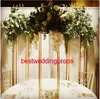 Centres de support de fleurs de mariage en or haut décoratifs de style nouveau best01136