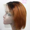 Ombre Bob humano peruca Humano Lace cabelo Frente Perucas Virgin brasileiro do cabelo humano Cores Diferentes 8-12 polegadas