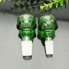 Färgad Alien Glass Bubbla Head Cigarett Tillbehör Partihandel Glas Bongs Oljebrännare Glas Vattenrör Olje Riggar Rökfri Frakt