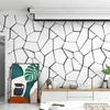 Nowo wydany w stylu nordyckim Tapeta Czarny biały geometryczny wzór 3D Nowoczesny minimalistyczny papier PVC 42228948