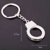 Fashion Creative Men Metal Handcuffs Shape Chain Keychain Keyring Key Ring Jewelry Gift key fob Mini size