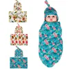 Baby Bedding Clothing 2pcs Soft Infant Muslin Swaddle Newborn Baby Wrap Swaddling Blanket Headband Set Receiving Blankets 13 Styles