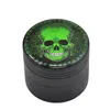 Le plus récent motif de crâne coloré en alliage d'aluminium Herb Grind Spice Miller Grinder Broyeur Broyage Haché Pour Cigarette Tabac Fumer Outil DHL