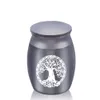 Metal Aluminum Funeral Pendant Urns for Pet Dogs Cats Ashes Tree of Life Keepsake Miniature Burial Urns 30x40mm