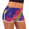 Tie-Dye Shorts Sommer Stretch Lift Gesäß Hot Pants Mädchen Slim Casual Hosen Hohe Taille Fitness Leggings Yoga Shorts Gedruckt Workout B7570