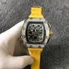 Assista Designer Luxo Homens Relógios Qualidade Projeto automático Diamante por Homens Iced Out Assista à prova d'água Relógio de pulso de borracha