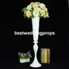 Ny stil Vit Trumpet Vase Bröllopsbordet Centerpiece Flower Holder Centerpiece Reversible Mental Iron Best11152