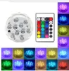 Battery Operated IP68 Swiming Pool Light RGB Submersible LED underwater light for shisha flower Tea Vase Garland Party Decorative lights