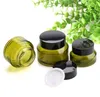 15 30 50ML Verde recarregáveis ​​vidro Cosmetic Jars Postar Garrafas para Face Cream, Lip Blam, Maquiagem Creme Máscara Facial Lotion Containe SN2979