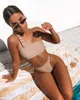 Frauen Eine Schulter Bikinis mit Aushöhlen Damen 2pcs Badeanzüge Damen Badeanzug Sommer Badebekleidung für