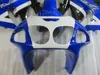 Gratis Custom Fairing Kit för Kawasaki Ninja ZX7R 96 97 98 99 00 01 02 03 Blue Motorcycle Fairings Set ZX-7R 1996-2003