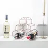 Modern minimalist European creative iron wine rack Decoration living room home display shelf lattice