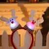 Christmas Decorations Headband Snowman LED Flashing Light Up Kids Toys Party Decoration Glowing Halloween Navidad1237S