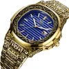 Marka Onola Vintage Golden Watch Male 2019 Fashion Cusual Quartz Brance Watch Day Data Gold Luxury Classic Designer Man Watch297n