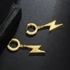 Alta quaity ouro prata cores gelo fora cz luz cúbica brincos aros para meninas mulheres hip hop jewlery bom presente para amigo6999882