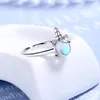 Nieuwe Hoge Kwaliteit Exquisite Color Moonstone Unicorn Opening Ringen voor Vrouwen 925 Sterling Zilveren Sieraden Accessoires Party Geschenken