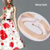 2019 femme plaque ceinture or métal taille or métallique large miroir bande ceinture chaîne accessoires ceintures pour femme vêtements