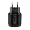 Cargador USB Teléfono QC 3.0 18W cargador de pared rápido 3A UE EE. UU. Enchufe adaptador de viaje para LG samsung cargador rápido universal