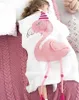 Bebek Flamingo Battaniye Künye Klima Çocuk Örme Battaniye Havlu Battaniye 15121