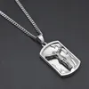 Mens Hip Hop Neclace Jewelry Stainless Steel Jesus Pendant Necklace Fashion Gold Dog Tag Necklaces