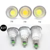 100 sztuk / partia LED żarówki Cob Spotlight Lampa Downlight Spot Light Dimmable E27 E14 GU5.3 GU10 3W 5W 7W Lampada Bombillas