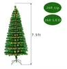 7.5ft glasvezel kerstboom met 260 LED-lampen + 260 vestigingen