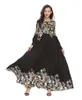 Gros-élégant en mousseline de soie Maxi robe imprimer Abaya pleine longueur musulman longue robe robes Kimono Ramadan Moyen-Orient arabe vêtements islamiques