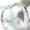 Cool hjärta kristall fotoram anpassad 2d / 3d laser gravyr baby, familj, resa, bröllop bildramar för glasramar med stående