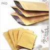 Custodia a chiusura zip Doypack in carta Kraft da 100 pezzi con foglio di alluminio per alimenti, tè, snack e caffè, richiudibile a chiusura lampo/sacchetto con cerniera