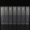 Hot Sale 1000pcs/lot 2ml Plastic Perfume Bottles Empty Refilable Spray Bottle , Small Perfume Sample Vials In Stocks