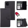 Leder-Buchcover-Hüllen für IPhone 11 12 Mini 13 Pro Max X XSMAX XR 7 8 Plus Sleepy Flip Shell mit Kartenfächern Landyard Case
