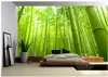 Verse bamboe muurschildering TV achtergrond Muursticker 3D Wallpaper 3D Muurdocumenten voor tv-achtergrond