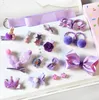 18 sztuk / partia Baby Girl Hair Clip Set Wstążka Bow-Knot Crown Barrettes Dzieci Boutique Akcesoria do włosów Heatwear Heatpins