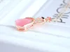 Fashion-charm Waterdruppel roze/paars kettingen hangers sieraden kettingen kristal vrouwen fijne sieraden Hanger met steen