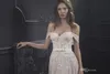 Lihi Hod A Line Lace Beach Wedding Dresses Off The Shoulder Bohemian Bridal Gowns Appliqued Sweep Train Sequined Boho robe de mariee