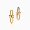 SHINETUNG Original 100% S925 HardWear Series Link Trendy Earrings Women Logo Fine Luxury High-End Jewelry CX200606