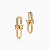 SHINETUNG Original 100% S925 HardWear Series Link Trendy Earrings Women Logo Fine Luxury High-End Jewelry CX200606