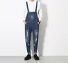 Fashion Mens Ripped Designer Jeans Jumpsuits Street Distressed Hole Denim Bib Overalls Man Suspender Bike Jean