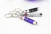 2 In1 Rode Laser Pointer Pen Sleutelhanger met Witte LED Lichtshow Draagbare Infrarood Stick Grappige Plagen Katten huisdier Speelgoed Met Retail Pakket