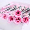 Wyświetlacz Body Body Rose Płatek Walentynki Ślub Ślub Uchwyty Urodzinowe Dekoracje Home Decoration 5 Kolory Kwiat Mydło Rose
