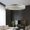 Постмодернистские светильники роскошные подвесные светильники гостиной лампы 2023 Новый современный минималистский стиль круглый кольцо хрустальные подвесные фонари